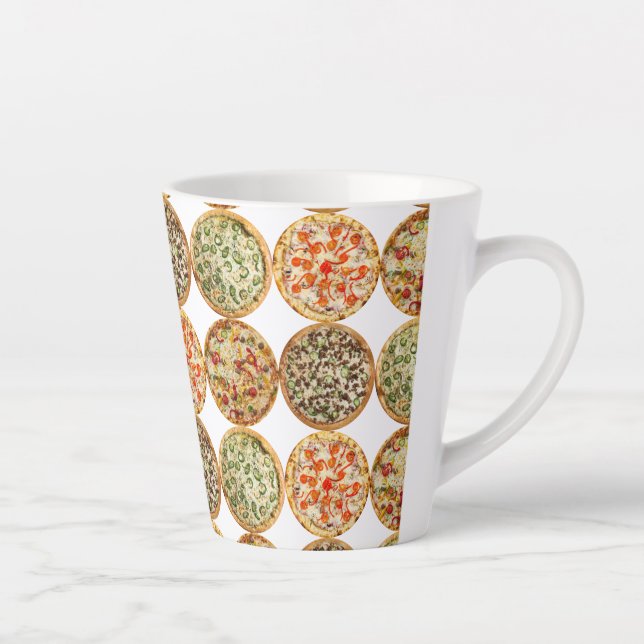 Caneca De Café Latte Pizza deleta Latte Mug (Direita)