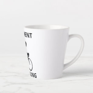 Caneca De Café Latte Planejo andar de bicicleta quando me aposentar