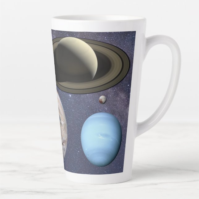 Caneca De Café Latte Planetas do sistema solar (Direita)