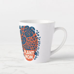 Caneca De Café Latte Planta Mãe Plantas Domésticas Art Monstera Pothos