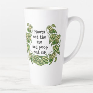 Caneca De Café Latte Plantas podem comer o sol e fazer cocô de ar 