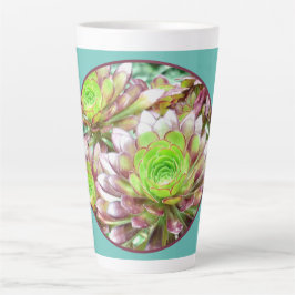 Caneca De Café Latte PLANTAS SUCCULENTES Lata