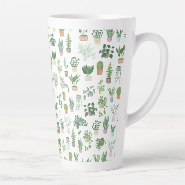 Caneca De Café Latte Plantita House Plantas e Potes (Direita)