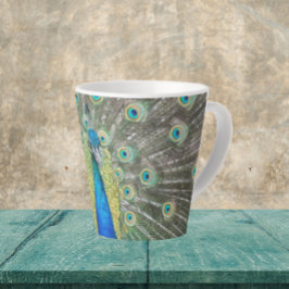 Caneca De Café Latte Plumagem de Peste Azul