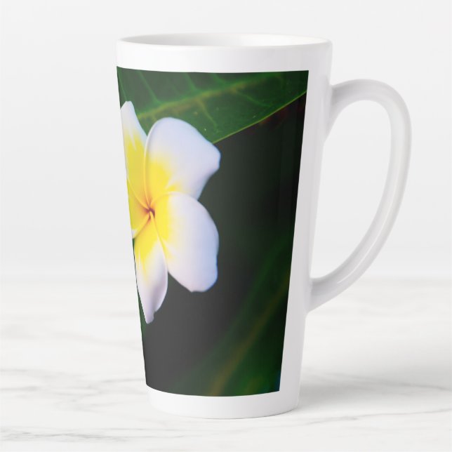 Caneca De Café Latte plumeria (Direita)