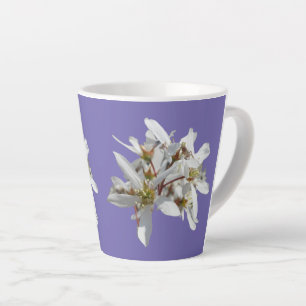 Caneca De Café Latte Pó do Flor de Elevação. Lata Roxa