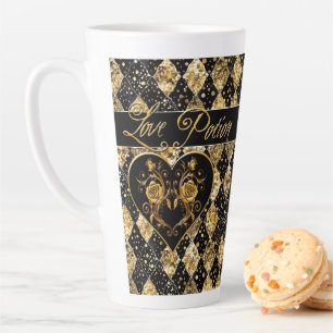 Caneca De Café Latte Poção de Amor Impressionante e Elegante do Gótico