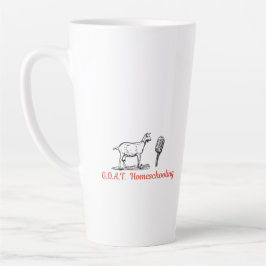 Caneca De Café Latte Podcast da escola doméstica da GOAT, 17oz