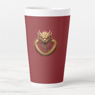 Caneca De Café Latte Poder do Dragão Chinês