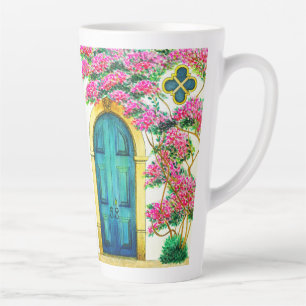 Caneca De Café Latte Poema do Dia de as mães da Bela eterno