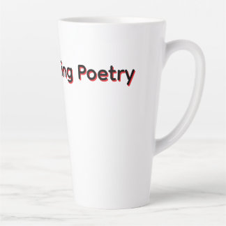 Caneca De Café Latte Poesia de Boa Manhã