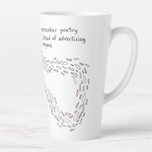 Caneca De Café Latte Poesia de Peixe Gato