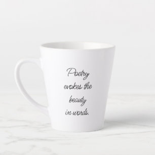 Caneca De Café Latte Poesia Evoca Latte Mug
