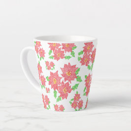 Caneca De Café Latte Poinsettia Latte Mug