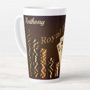 Caneca De Café Latte Poker Real Parecido Personalizado De Tall Mug