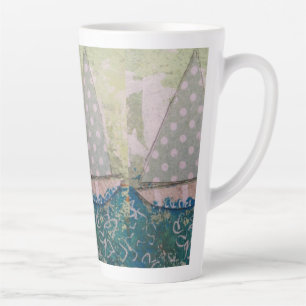 Caneca De Café Latte Polka-dot Sail Latte Mug
