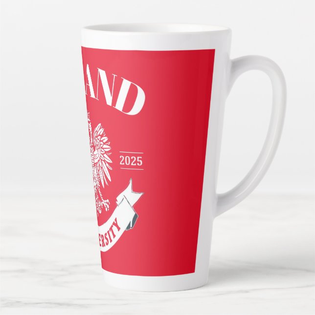 Caneca De Café Latte Polônia universitário (Direita)