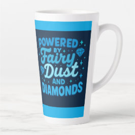 Caneca De Café Latte Polvilhado por poeira de fada e diamantes