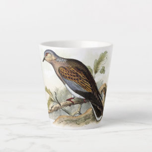 Caneca De Café Latte Pombo Rola Streptopelia Pintura Natureza Aves Arte