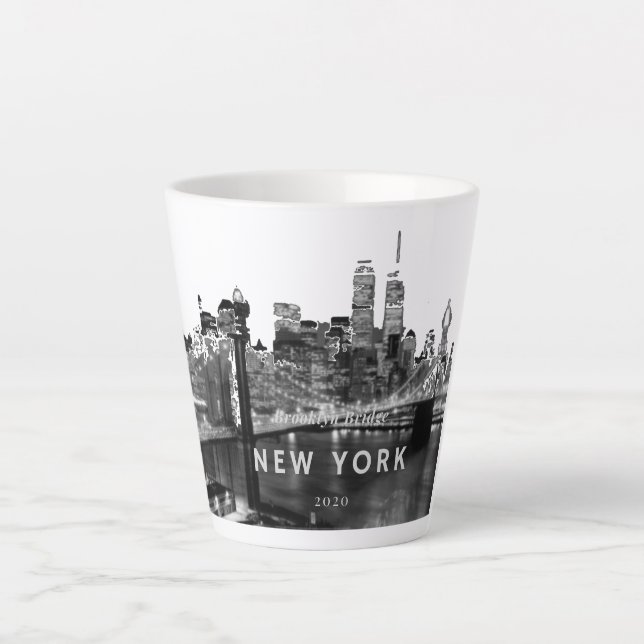 Caneca De Café Latte Ponte Brooklyn (Frente)