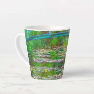 Caneca De Café Latte Ponte Monet Japonesa e Lírios de Água