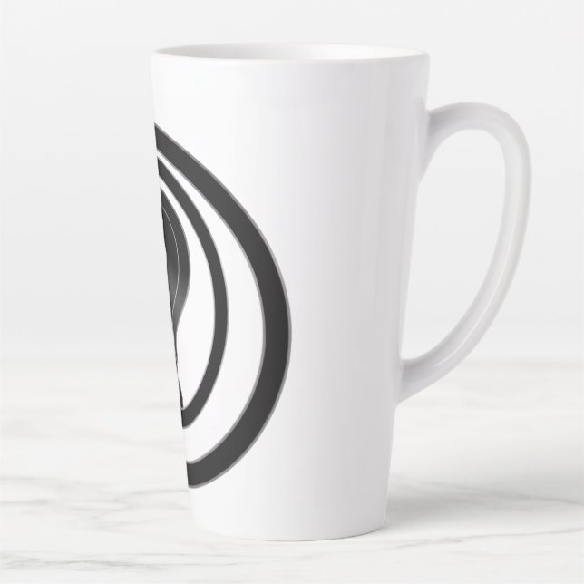 Caneca De Café Latte Ponto de interrogação simples (Direita)