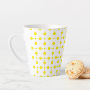 Caneca De Café Latte Pontos Amarelos, Padrão de Pontos, Pontos, Pontilh