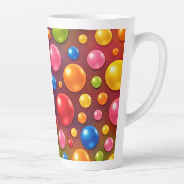 Caneca De Café Latte pontos bolados da gália  (Direita)