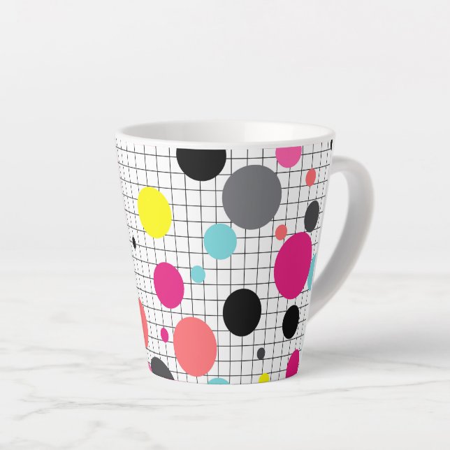 Caneca De Café Latte Pontos de Memphis (Ângulo direito)