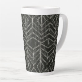 Caneca De Café Latte Pontos Verticais Verticais Horizontais Diagonais