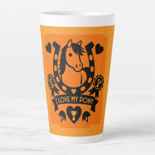 Caneca De Café Latte Pony Club Rider