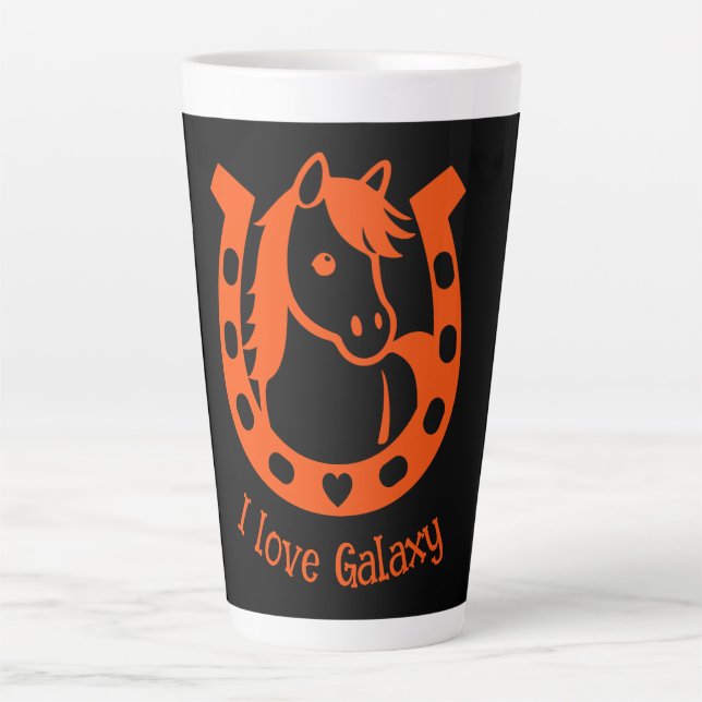 Caneca De Café Latte Pony Club Rider (Frente)