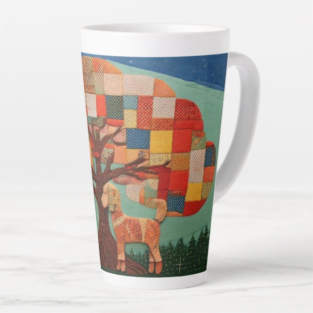 Caneca De Café Latte Poodle Incluso (Ângulo direito)