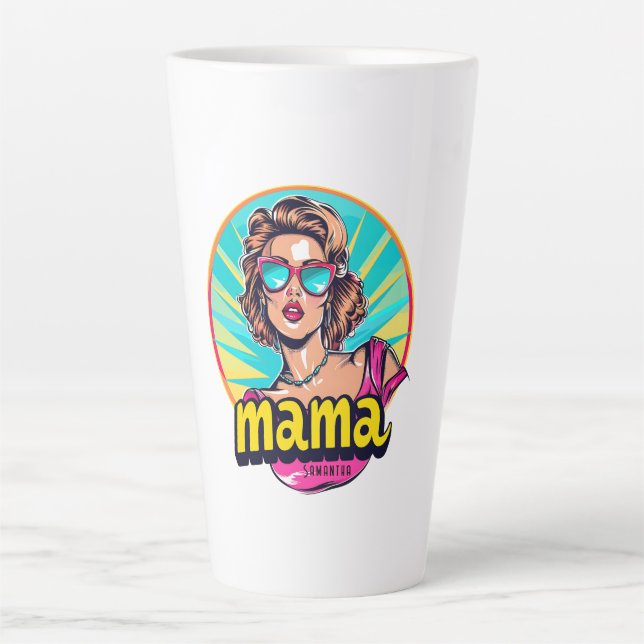 Caneca De Café Latte Pop da Mãe Personalizada (3) (Frente)