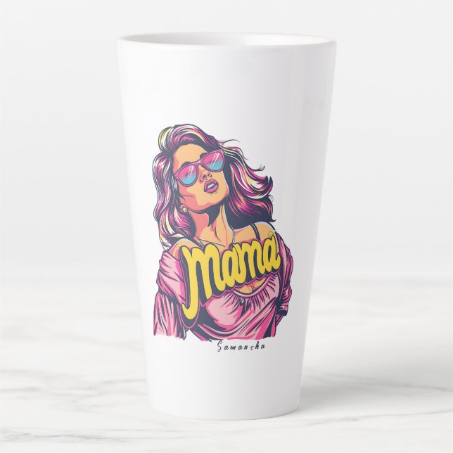 Caneca De Café Latte Pop da Mãe Personalizada (6) (Frente)