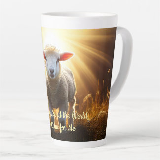 Caneca De Café Latte Por Deus tão amado pelo mundo, Lamb