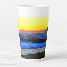 Caneca De Café Latte Pôr do sol místico