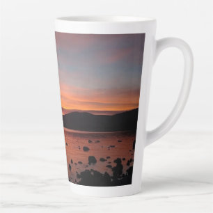Caneca De Café Latte Pôr do sol no lago Tahoe