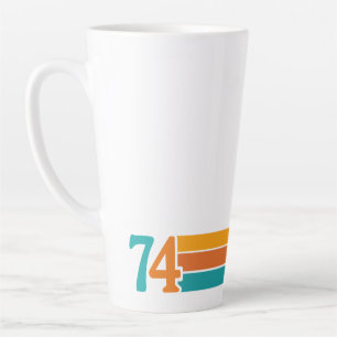 Caneca De Café Latte Pôr do sol retrô 74