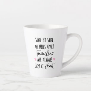 Caneca De Café Latte Por Lado ou Milhas, as famílias estão próximas 