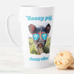Caneca De Café Latte Porco Atitude - Citações Clássicas