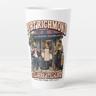 Caneca De Café Latte Port Richmond Staten Island Nova York