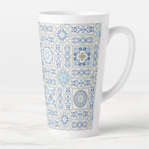Caneca De Café Latte Portugal Azulejo tradicional vintage