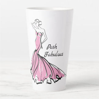 Caneca De Café Latte Posh Fabuloso Latte Mug, Poshmark
