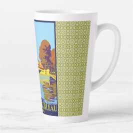 Caneca De Café Latte Poster de viagens francês Fontainebleau Avon