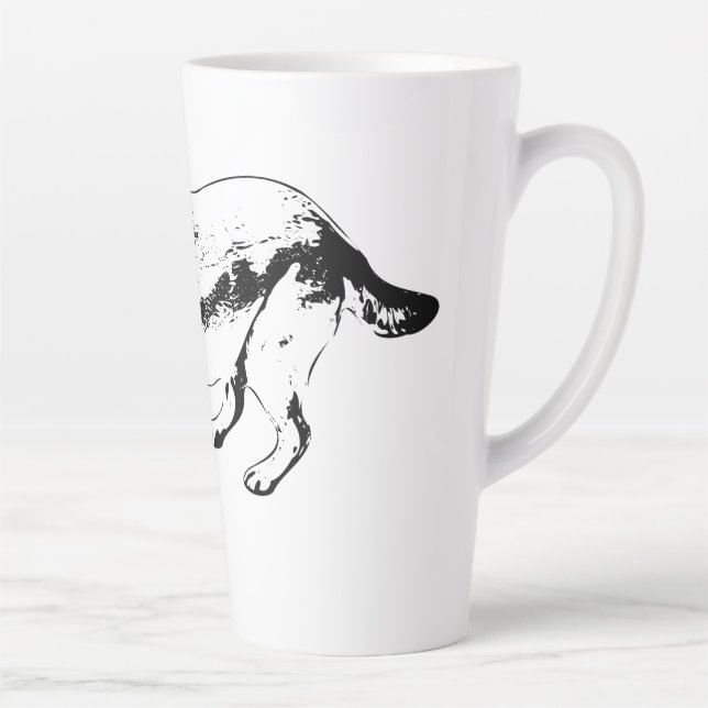 Caneca De Café Latte Posto - Perfil Lado (Direita)