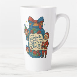 Caneca De Café Latte Pote de Pum de Natal da Vovó Piada de Natal Engraç