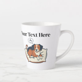 Caneca De Café Latte Powered by Coffee & Dog Dreams