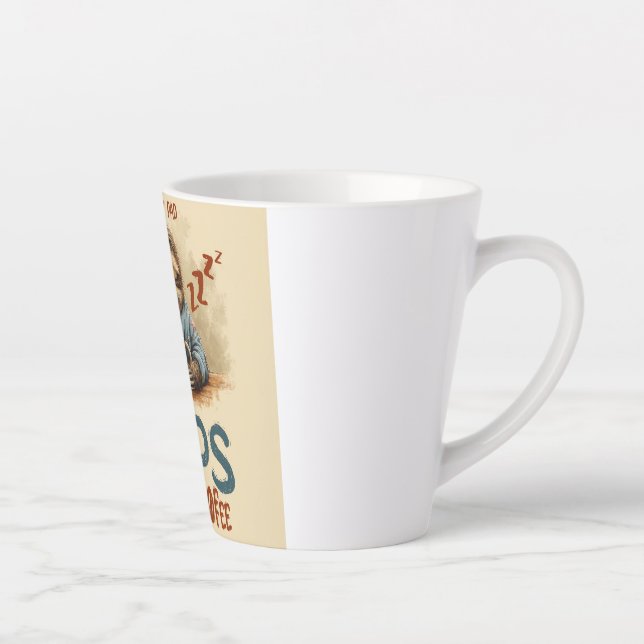 Caneca De Café Latte Powered by Naps & Coffee (Direita)