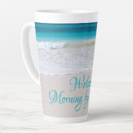 Caneca De Café Latte Praia Costeira Dizendo Tall Latte Mug